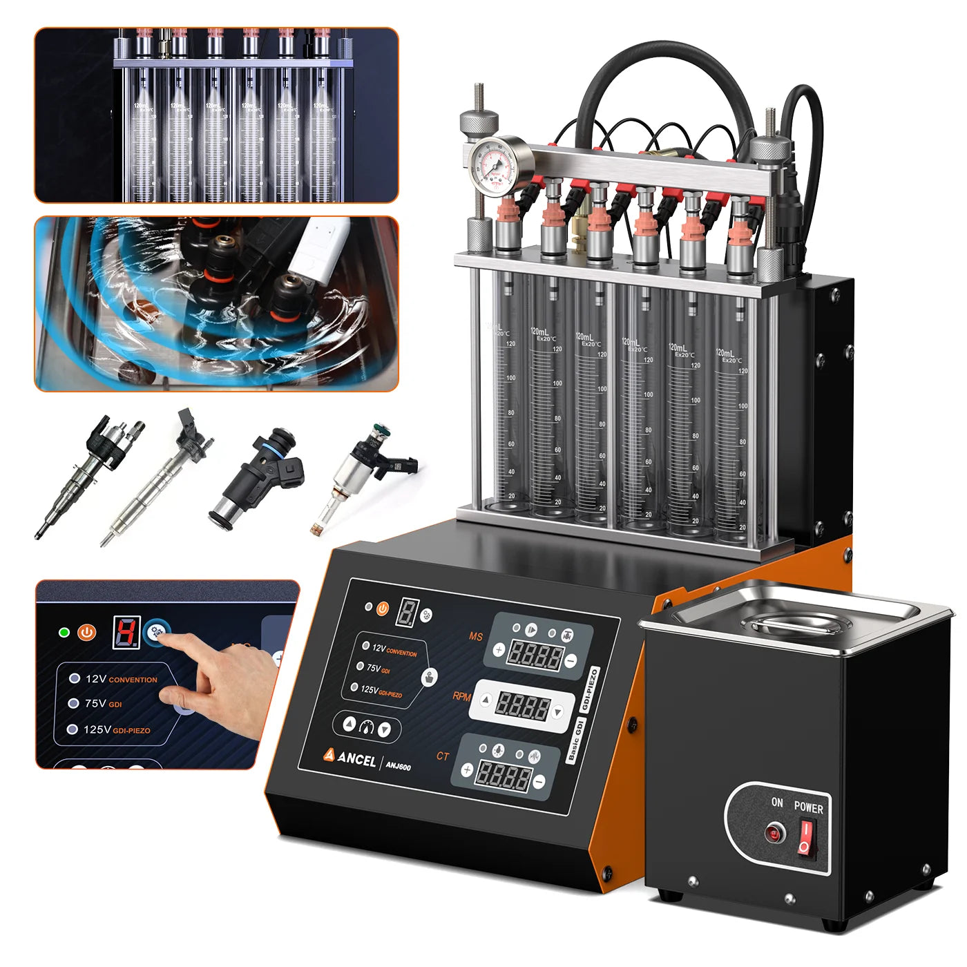 6-Cylinder GDI, EFI, FSI, Ultrasonic Fuel Injector Cleaner