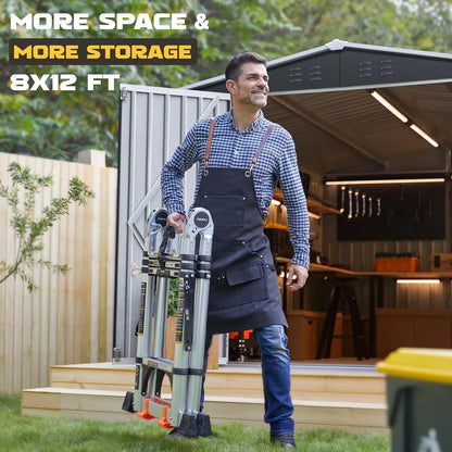 8x12FT Outdoor Metal Storage Shed