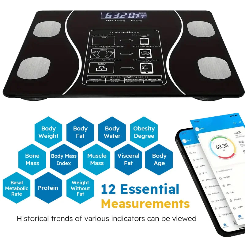 Wireless LED Digital Smart Body Fat Scale