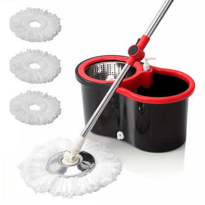 Heavy Duty Spin Mop/Bucket Set w/3 Mop Heads