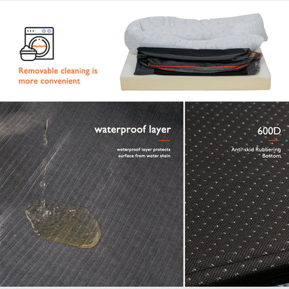 Large Dog Bed, Waterproof, and Comfortable with Washable Cover