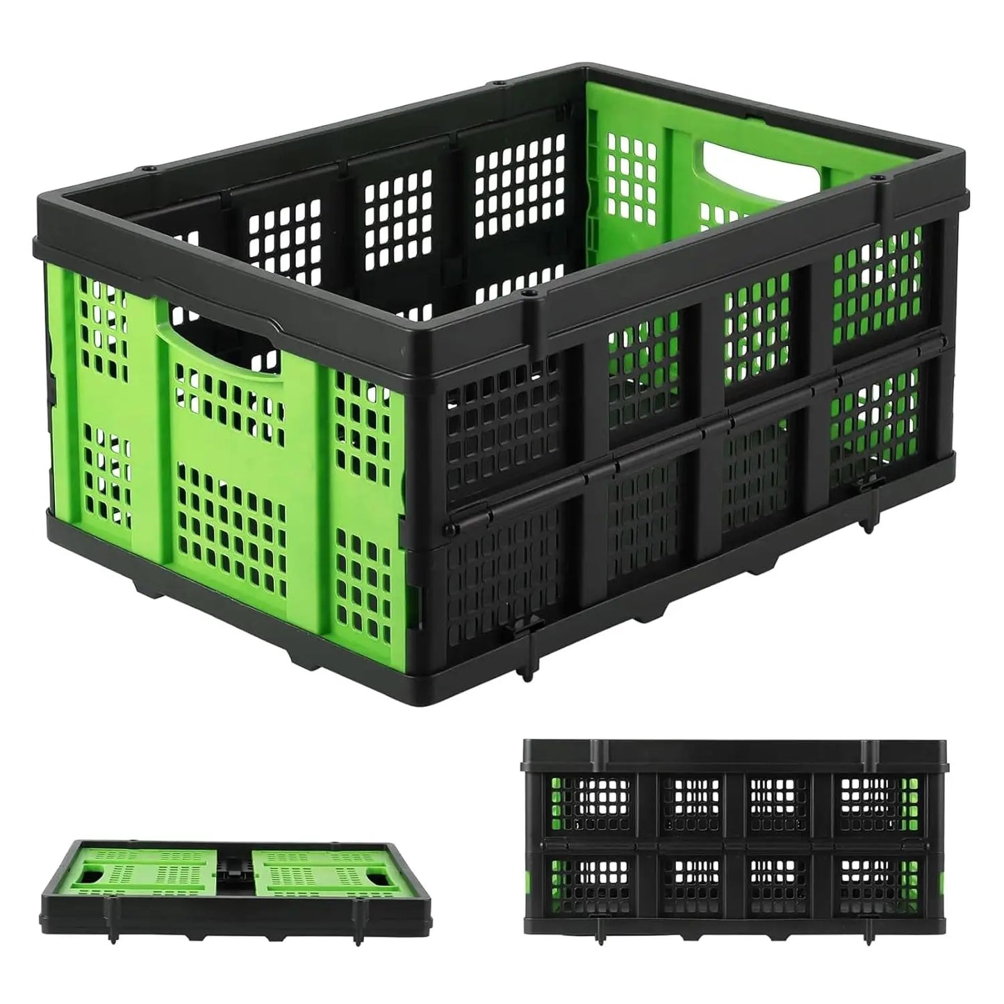 55L Heavy-Duty Collapsible Plastic Crate
