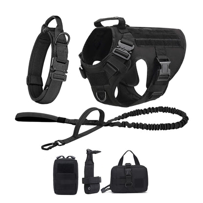 Tactical Dog Harness, Collar, and Leash