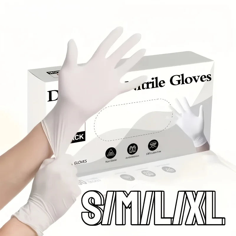 White Nitrile Gloves Perfect for Kitchen & Gardening
