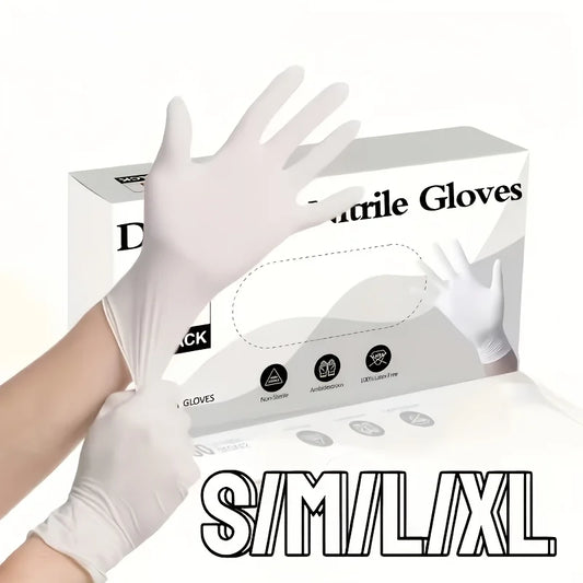 White Nitrile Gloves Perfect for Kitchen & Gardening