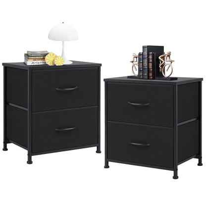 Set of 2 Bedside Nightstand w/2 Drawers