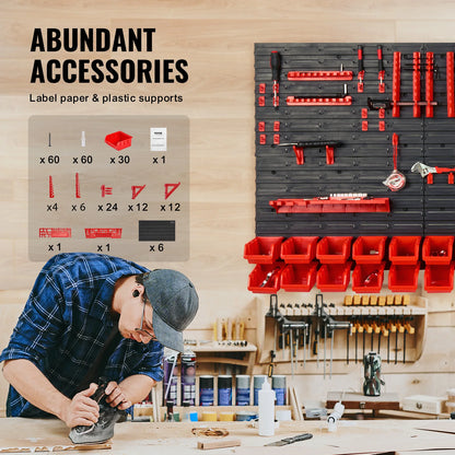 30 Bin Wall Mounted Storage & Parts Organizer