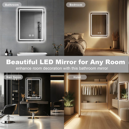 Backlit 20x28" Bathroom Vanity Mirror
