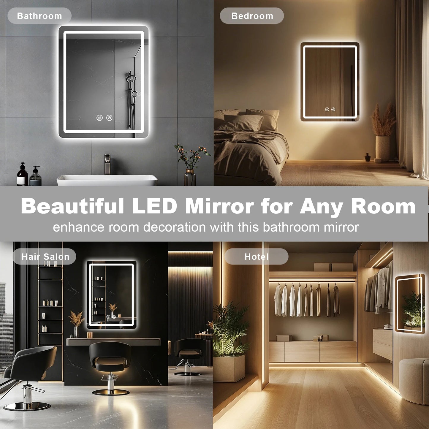 Backlit 20x28" Bathroom Vanity Mirror