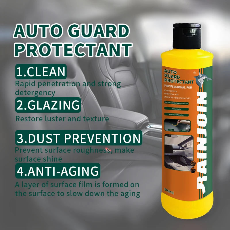 Car Interior Rubber, Plastic, Leather, Cleaning Protectant