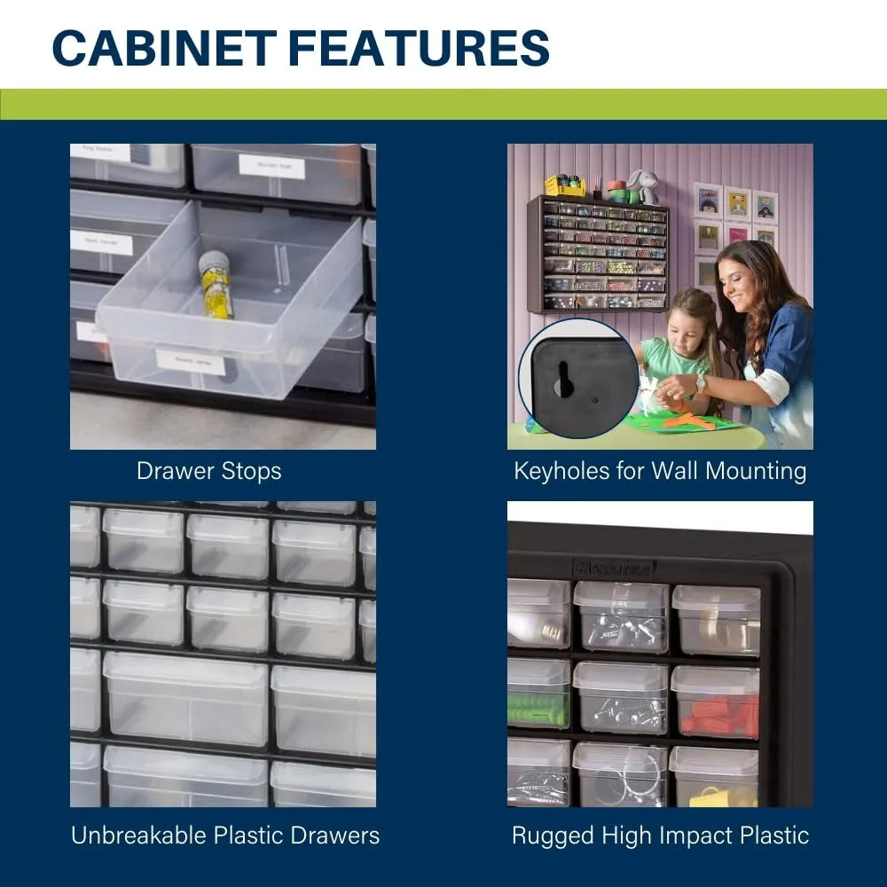 44-Drawer Storage Cabinet for Garage Organization
