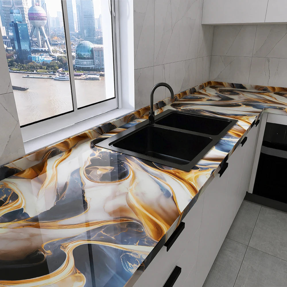 Suitable for kitchen self-adhesive  pvc counter top replacement