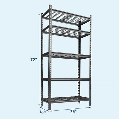 Garage Shelving - 2200 LBS Heavy Duty 5 Tier Storage Shelves