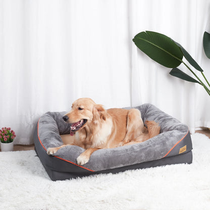 Large Dog Bed, Waterproof, and Comfortable with Washable Cover