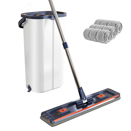 Floor Washing Mop. Mop Bucket Separates Clean and Dirty Water