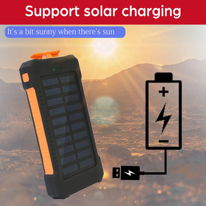 Solar Power Portable Outdoor Fast Charging Battery /Flashlight for Iphone & Android