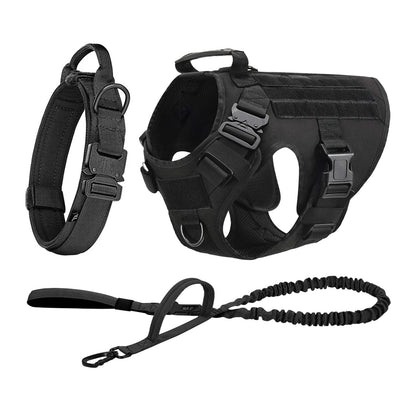 Tactical Dog Harness, Collar, and Leash