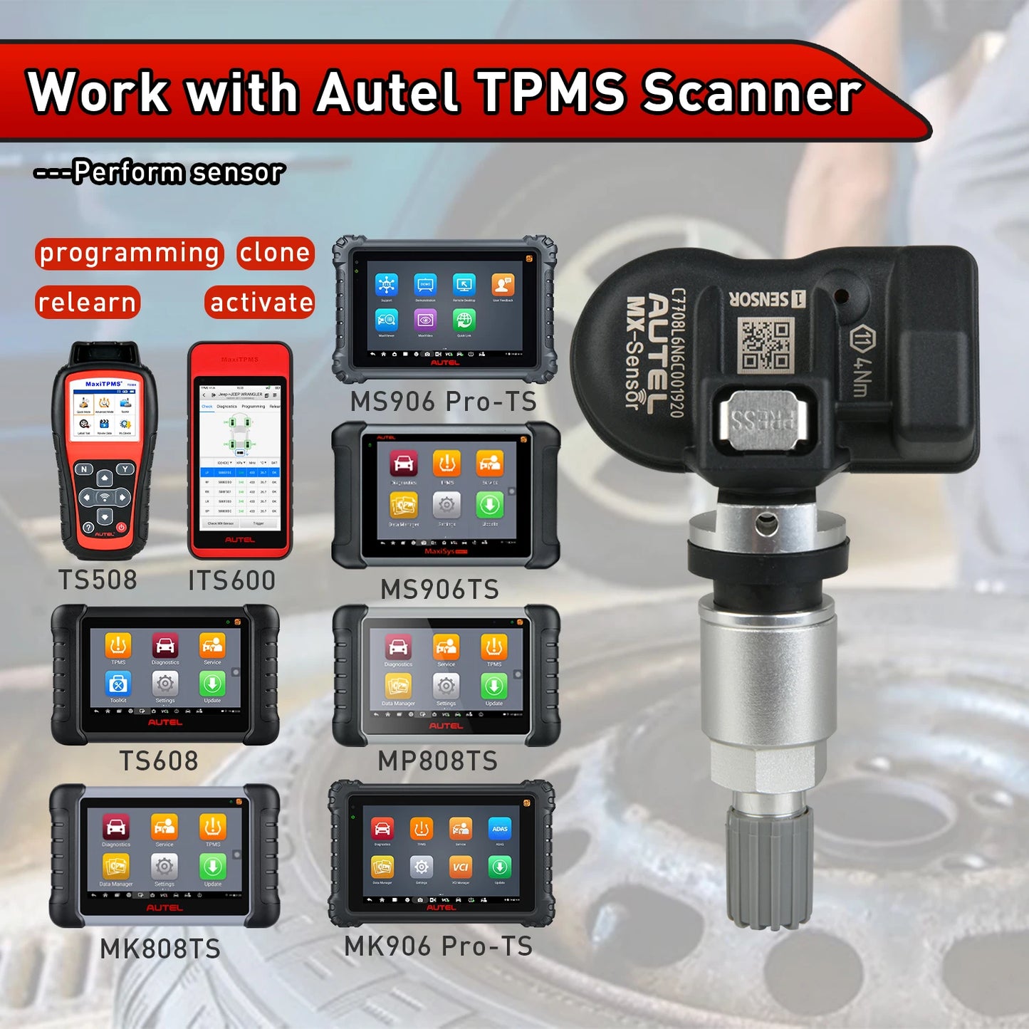 Autel TPMS Cloneable Programming Sensors For TS501 TS508