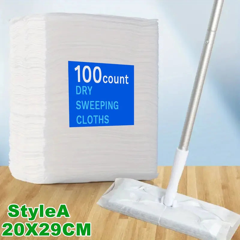100PCS Disposable Floor Cleaning Wipes for Flat Swivel Mop
