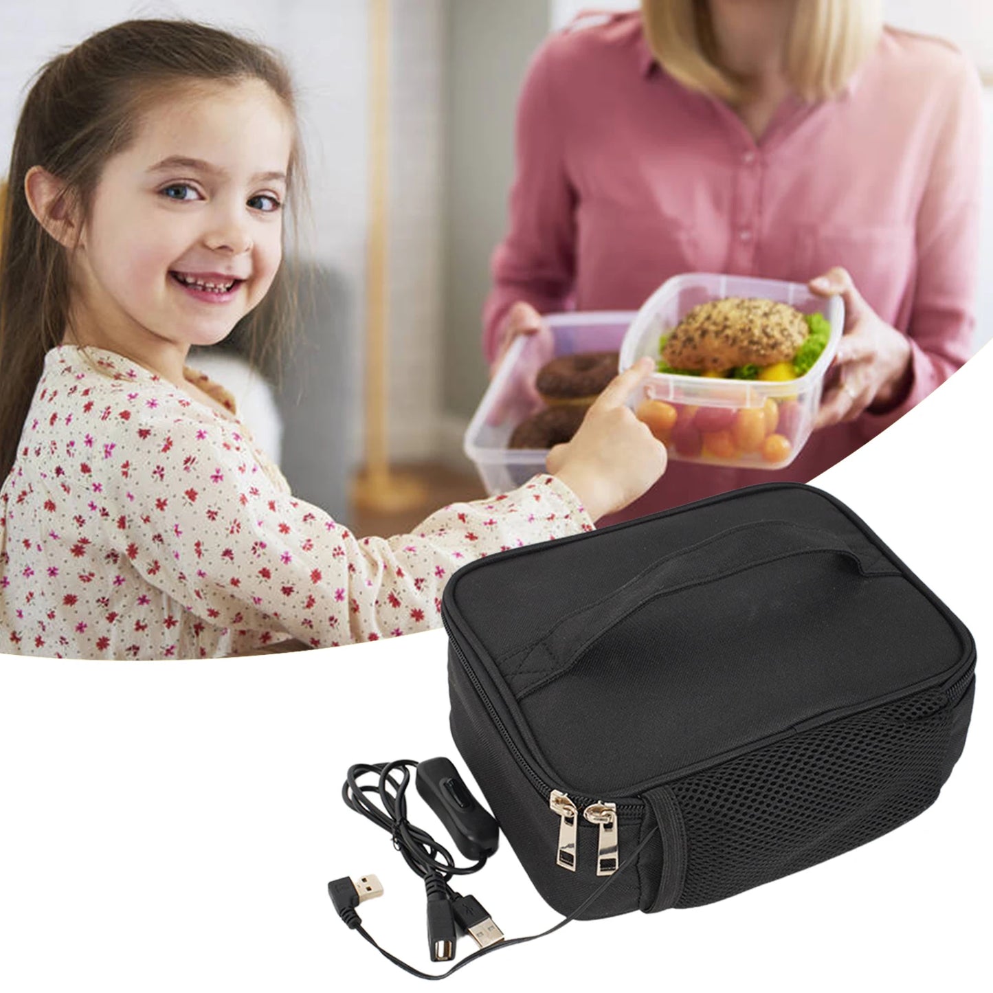 USB Lunch Bag Warmer For Office, Travel, Home or Kitchen