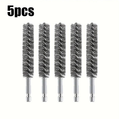 5 Pieces Hexagonal Shank Stainless Steel Wire Brush