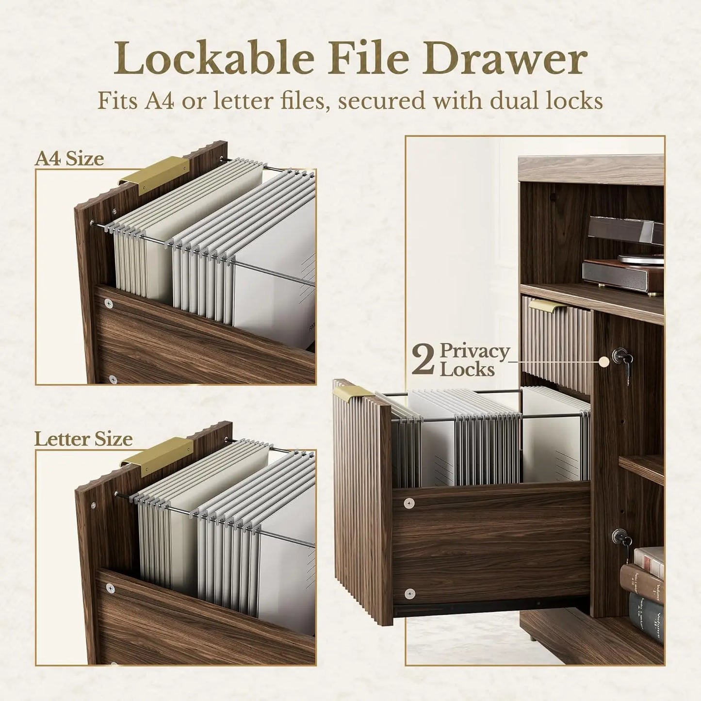 4 Drawer File Cabinet, with Lock