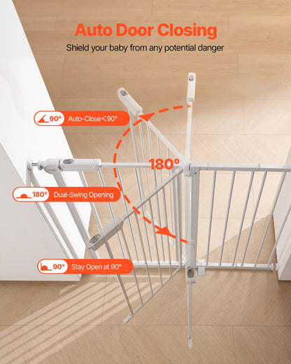 Dog Gate with Walk Thru Child Pet Security