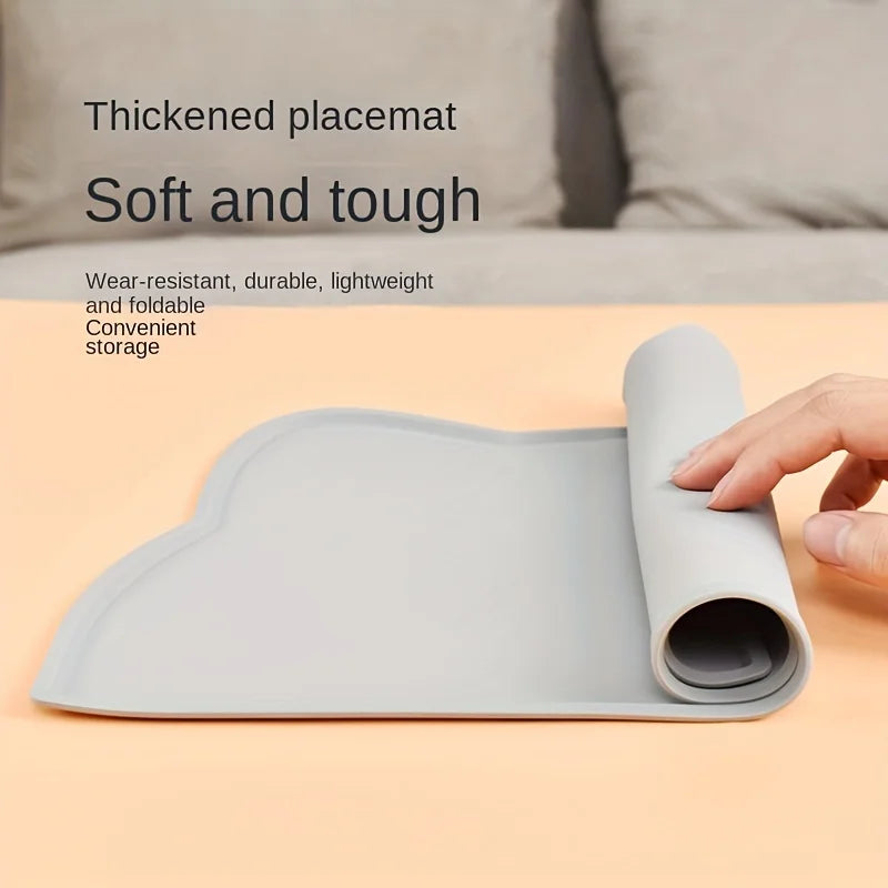 Feeding Mat For Dogs & Cats. Easy Clean With Raised Edge