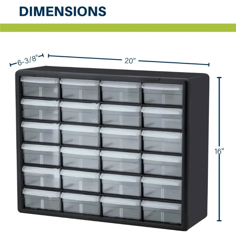 24-Drawer Storage Cabinet for Garage Organization