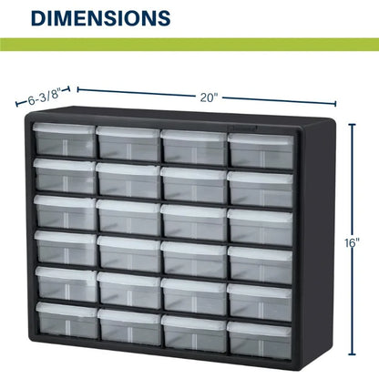 24-Drawer Storage Cabinet for Garage Organization