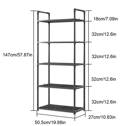 5-Shelf Adjustable Storage Rack 66 Lbs Capacity