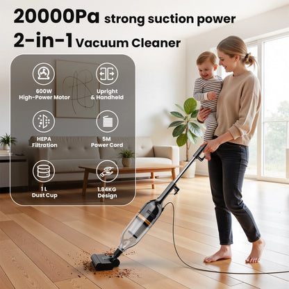 Corded Vacuum Cleaner for Carpet, Floor, & Pet Hair