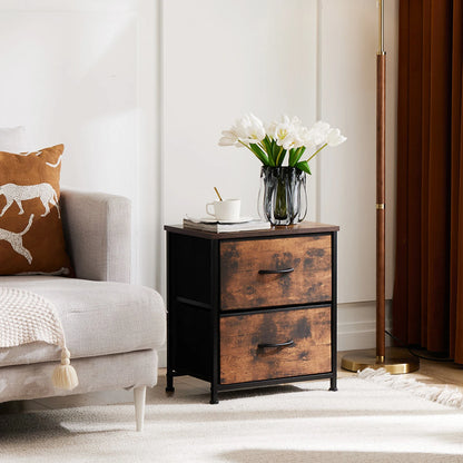 Set of 2 Bedside Nightstand w/2 Drawers
