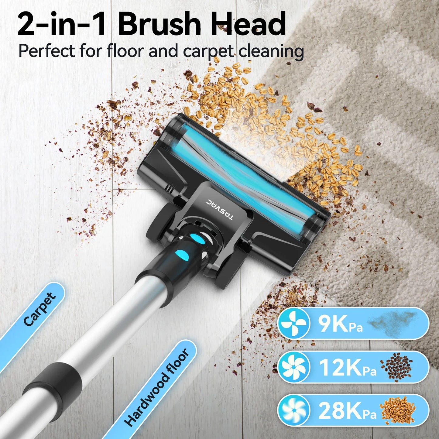 Cordless Vacuum Cleaner for Carpet & Pet Hair