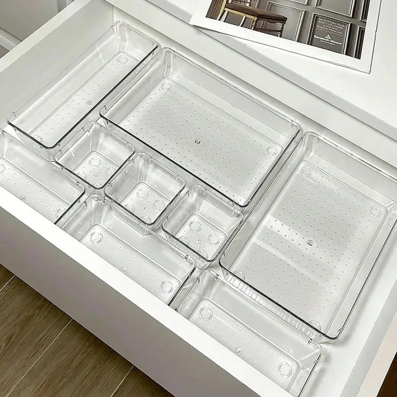 7PCS Desk Bathroom & Bedroom Drawer Organizers