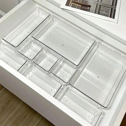 7PCS Desk Bathroom & Bedroom Drawer Organizers