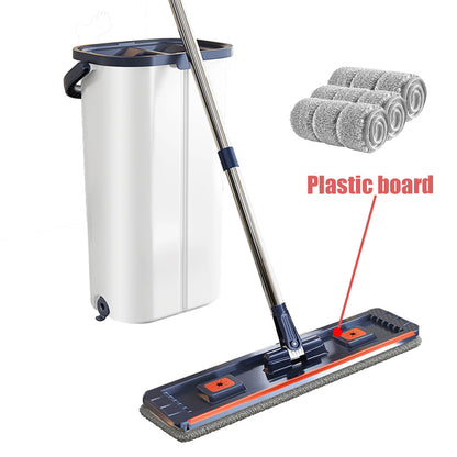 Floor Washing Mop. Mop Bucket Separates Clean and Dirty Water