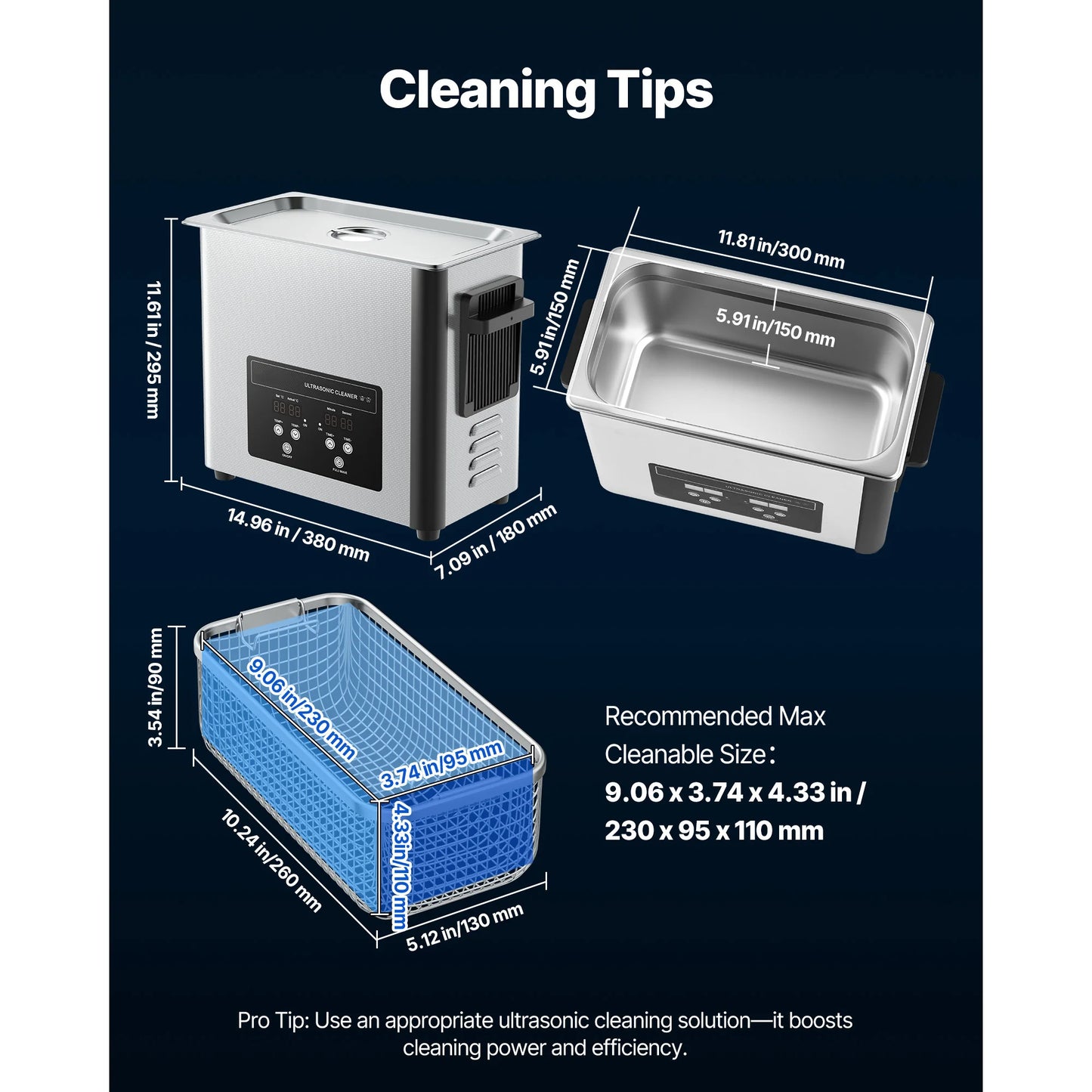6L /10L Stainless Steel Ultrasonic Cleaner for Jewelry & Coins