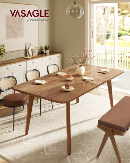 Dining Table, Extendable Top, for Dining Room, Office or Workspace
