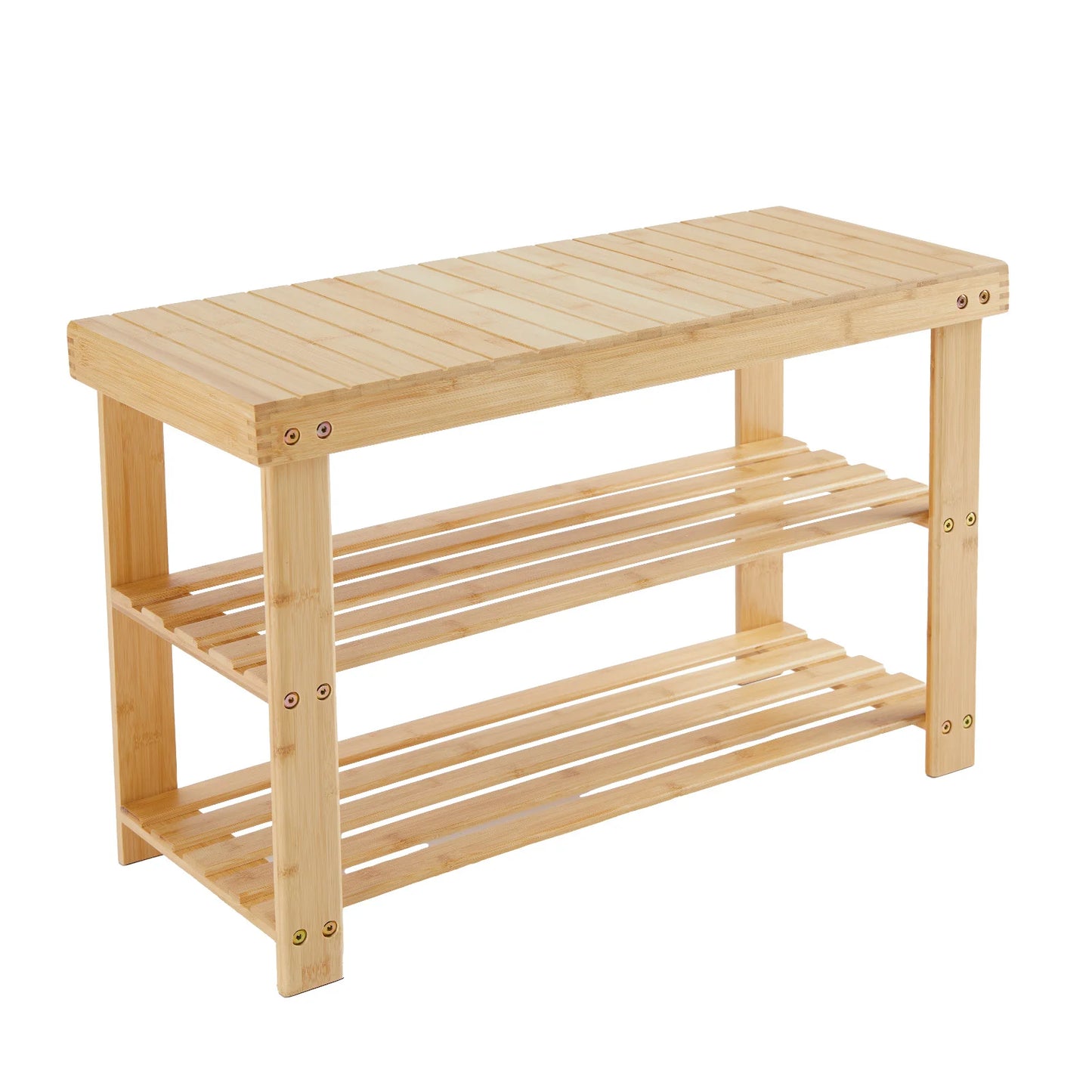 3-Tier Bamboo Entryway Bench w/Storage