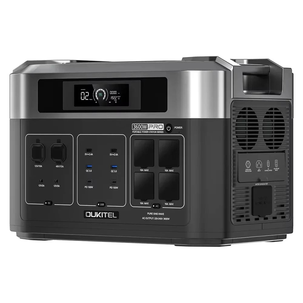 Portable 3300W Solar Generator 2048Wh Li-Ion Battery