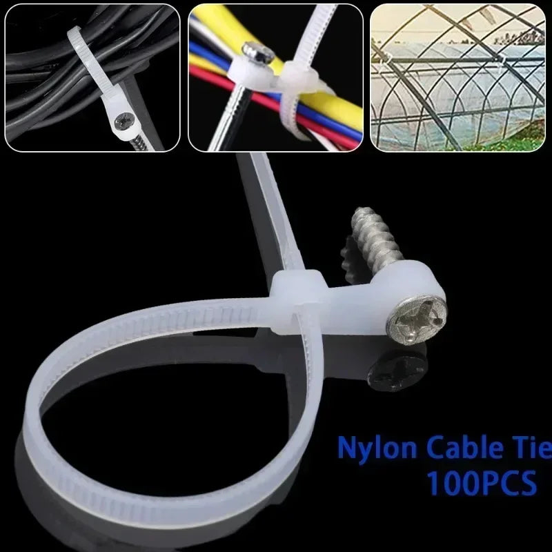 Nylon Cable Ties with Screw Hole Mount