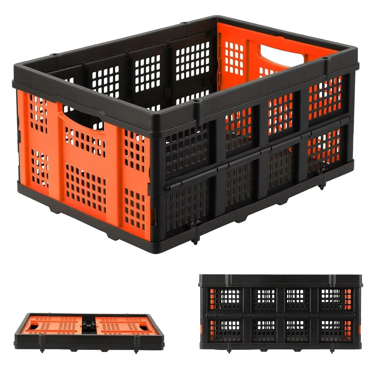 55L Heavy-Duty Collapsible Plastic Crate