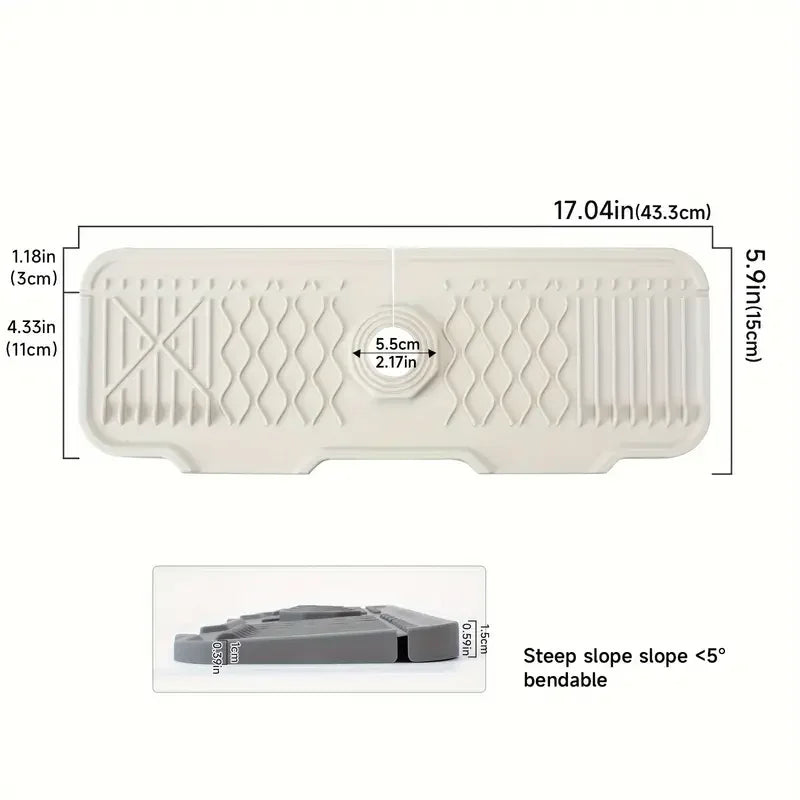 Silicone Kitchen Faucet Drip Tray, for Soap & Sponge