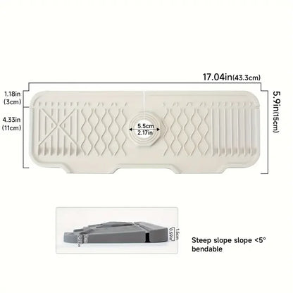 Silicone Kitchen Faucet Drip Tray, for Soap & Sponge