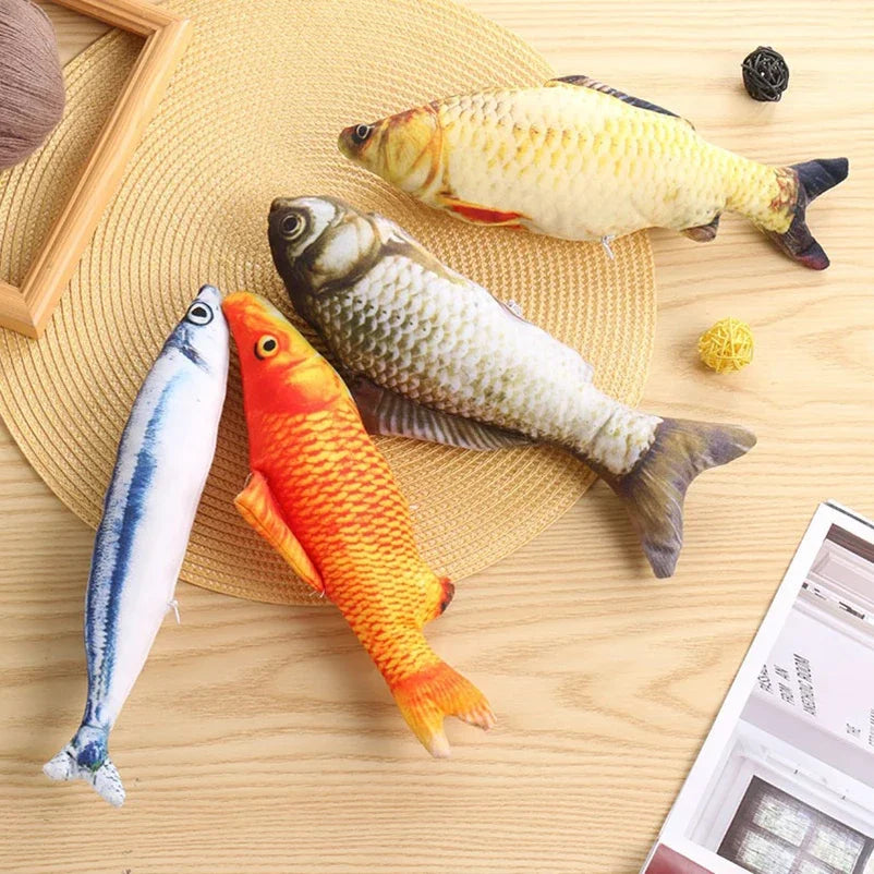 Simulation fish cat-teasing toys