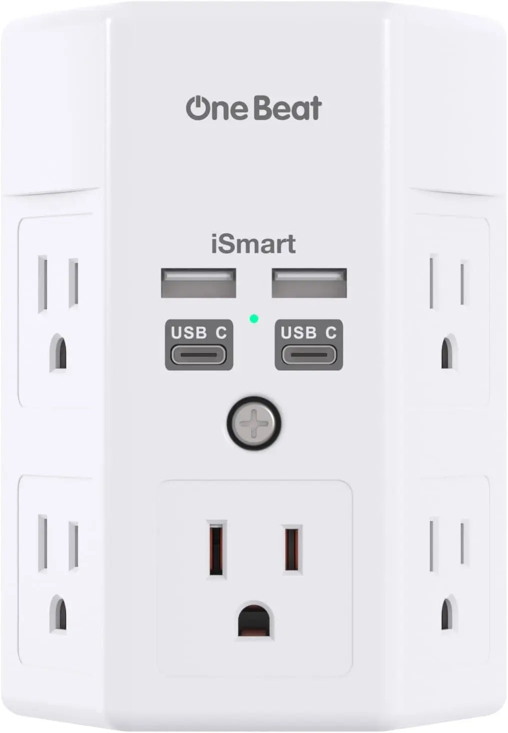 Power Strip w/ 5 Outlets, 4 USB Charging Ports