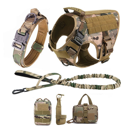 Tactical Dog Harness, Collar, and Leash
