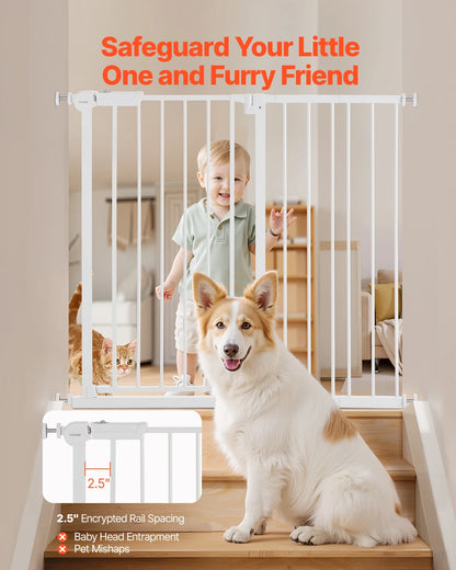 Dog Gate with Walk Thru Child Pet Security