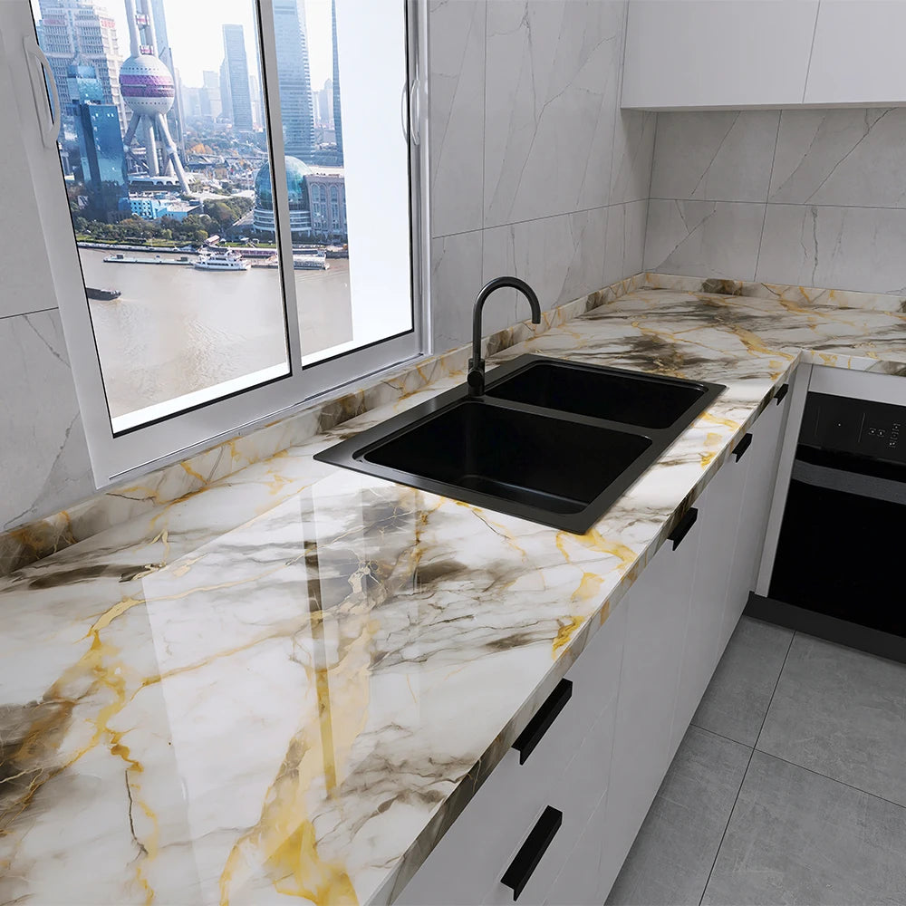 Suitable for kitchen self-adhesive  pvc counter top replacement